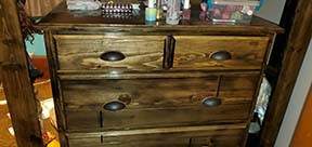 Hand Crafted Dresser with Black Stain to Match the Loft Bed