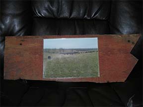 Barnwood Frame Made With Picture Inside in Center of Piece of Wood